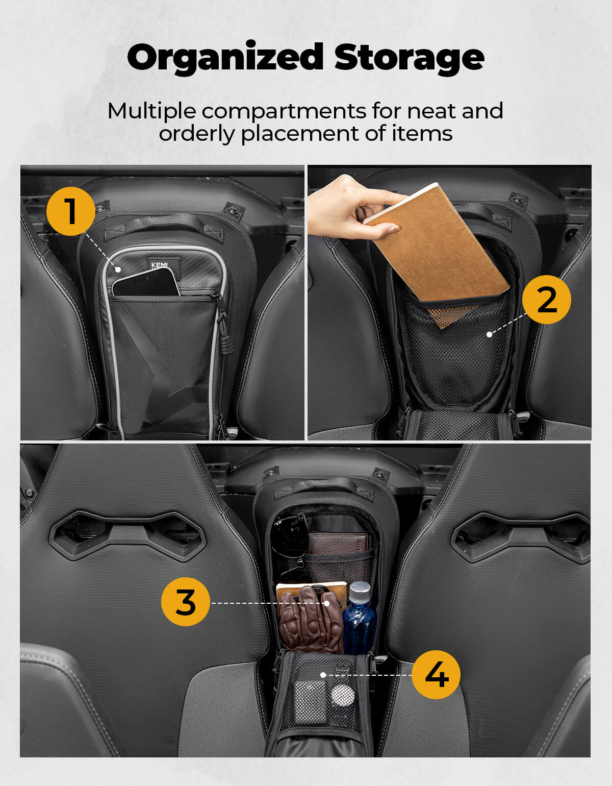 1.6 Gal Center Bags 1680D for 2023+ CFMOTO ZForce 950 Sport | 800 Trail - Image 4