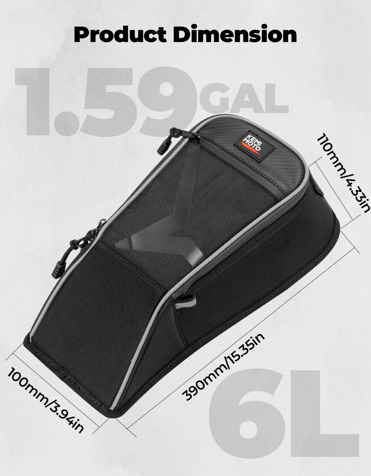 1.6 Gal Center Bags 1680D for 2023+ CFMOTO ZForce 950 Sport | 800 Trail - Image 6