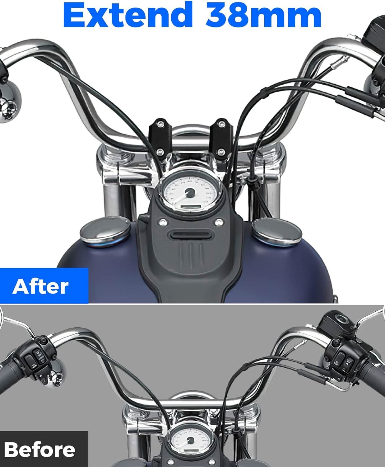 1 Inch Aluminum Handlebar Risers, Universal fit for Motorcycle/ATV Dirt Bike - Image 4