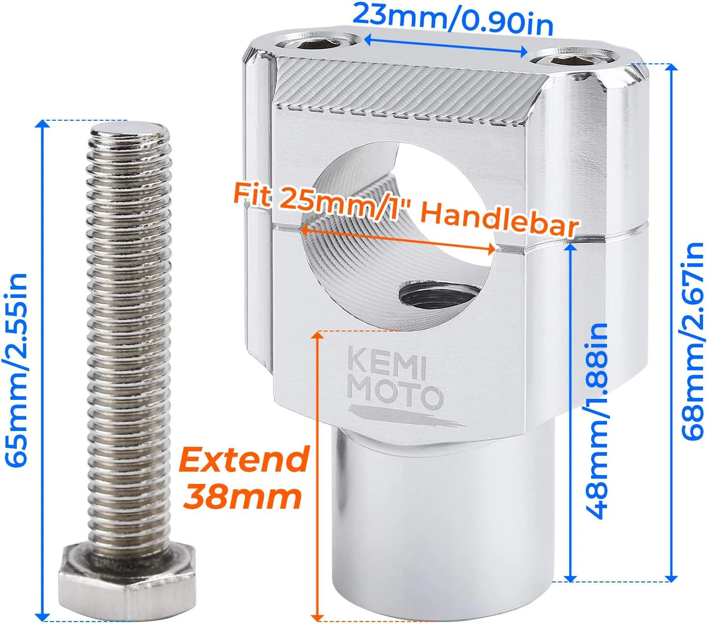 1 Inch Motorcycle Handlebar Risers, Aluminum Alloy Motorcycle Risers - Image 4
