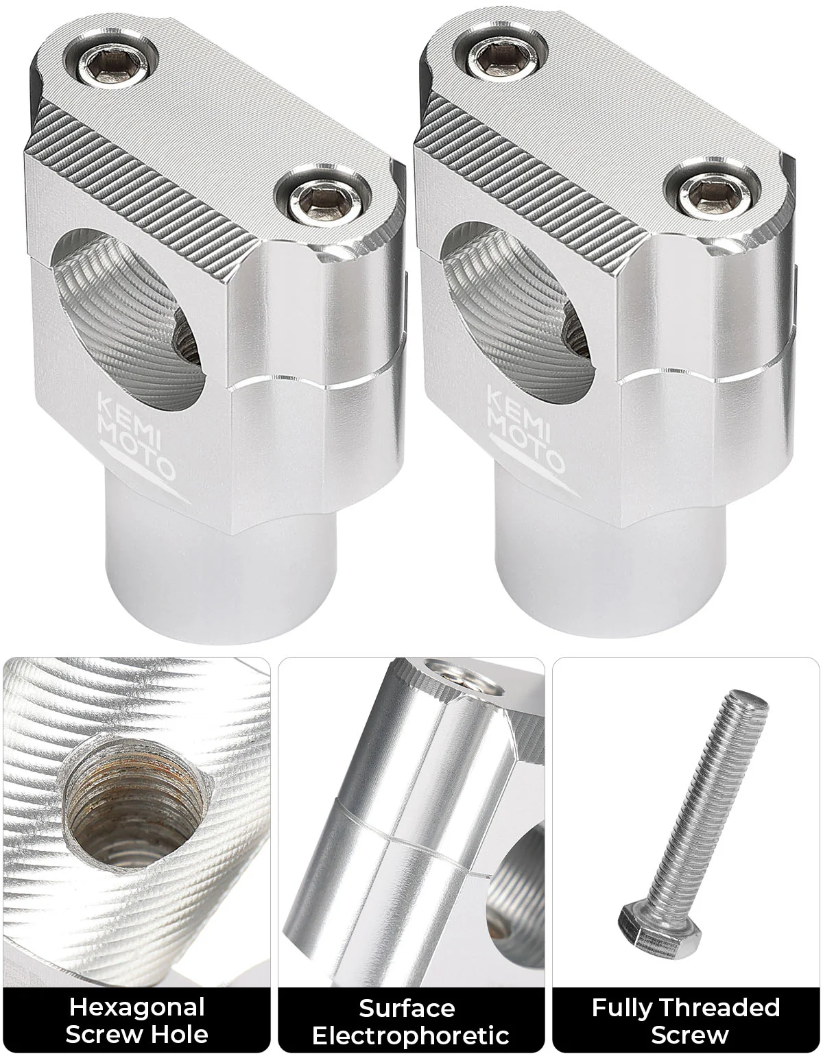1 Inch Motorcycle Handlebar Risers, Aluminum Alloy Motorcycle Risers - Image 5