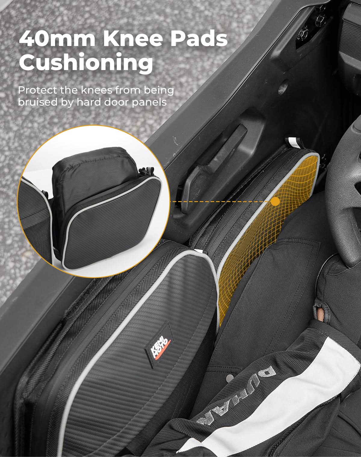 1 Pair Door Bags w/ Knee Pads for 2023+ CFMOTO ZForce 950 Sport - Image 3