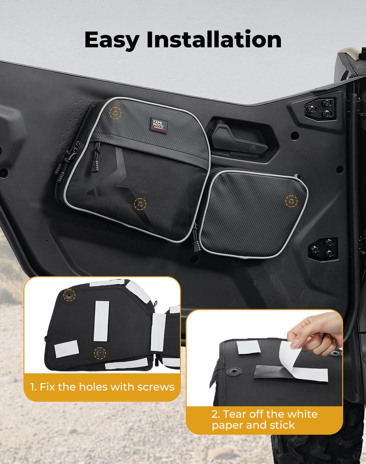 1 Pair Door Bags w/ Knee Pads for 2023+ CFMOTO ZForce 950 Sport - Image 6