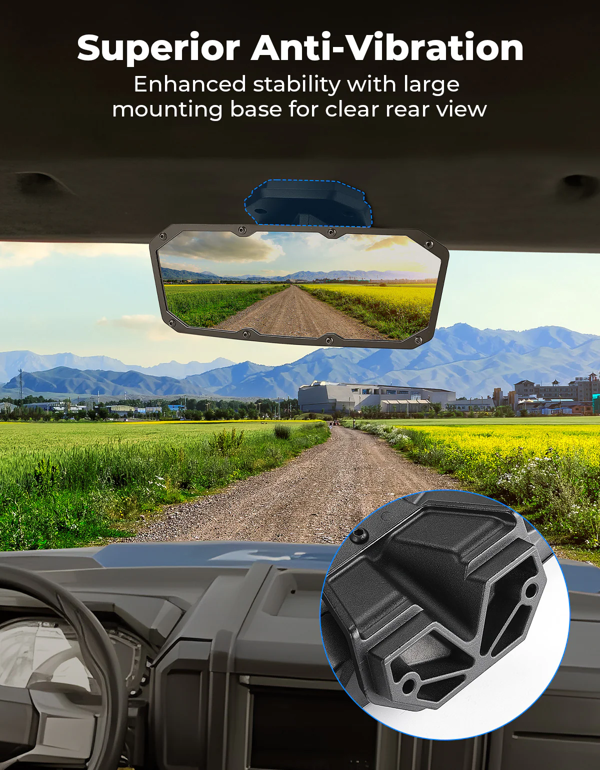 10.2'' Width Center Mirror for Polaris XPEDITION XP/XP 5/ ADV/ADV 5 - Image 3
