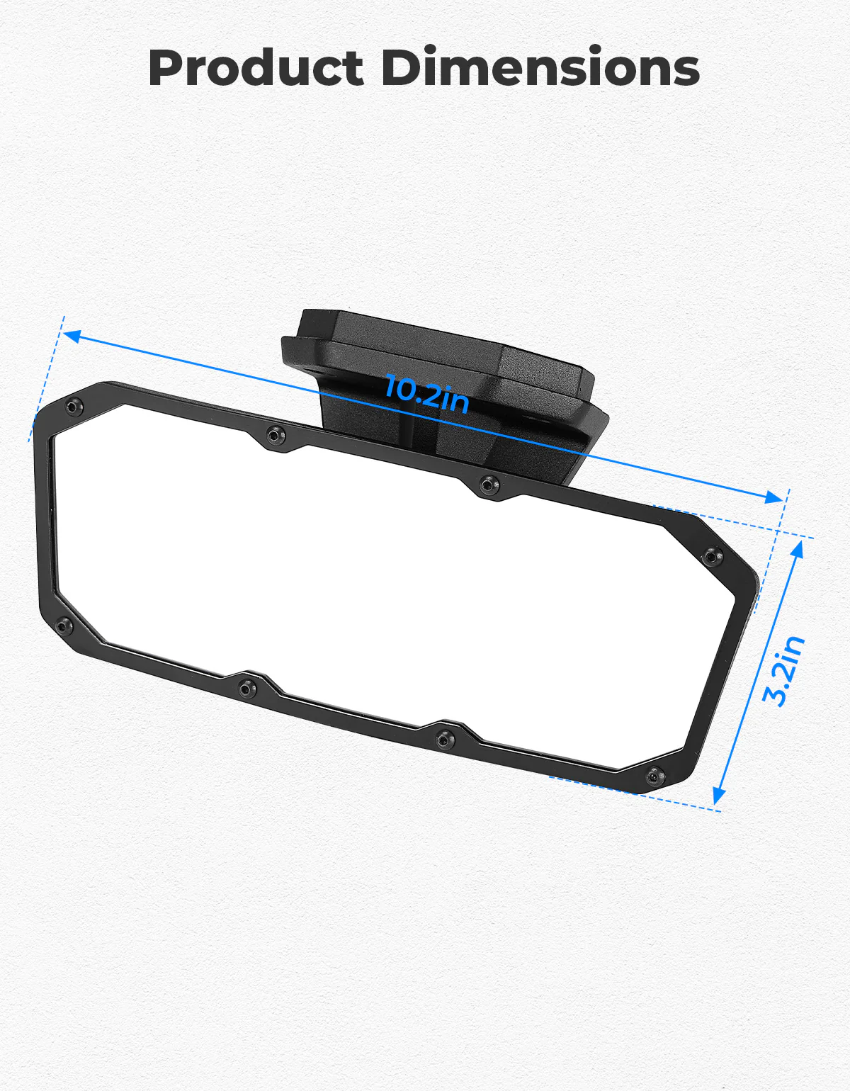 10.2'' Width Center Mirror for Polaris XPEDITION XP/XP 5/ ADV/ADV 5 - Image 7