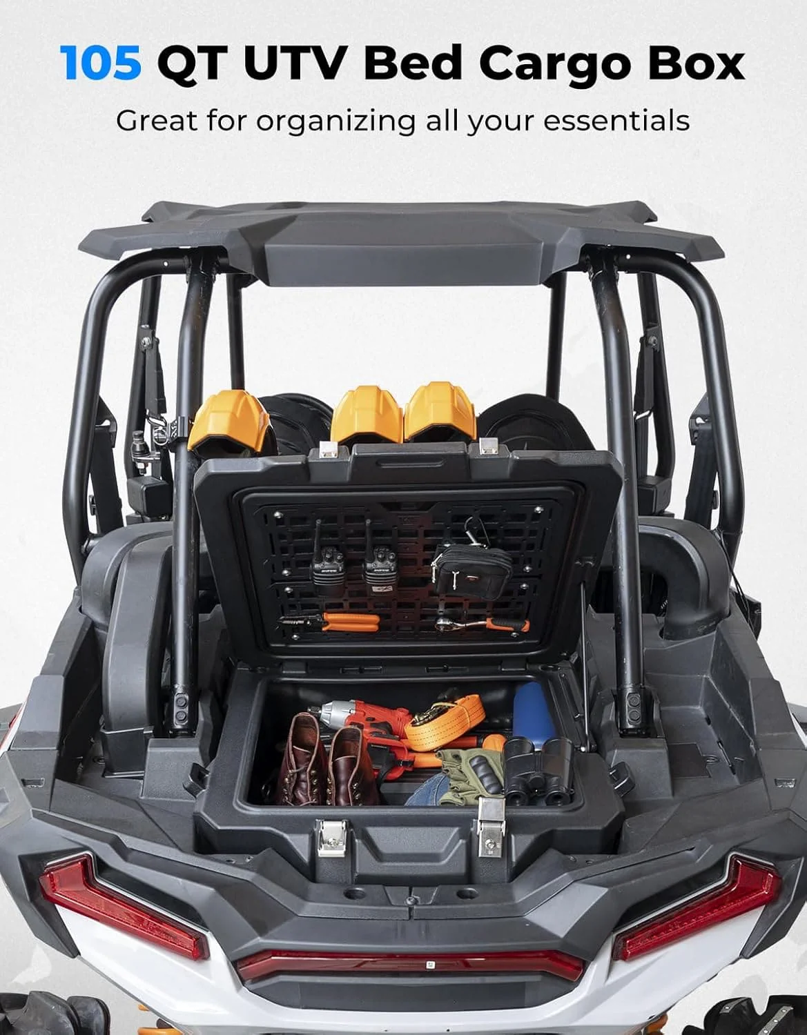 100L UTV Rear Cargo Box for Polaris RZR XP 1000 /4 (2019-2023) - Image 2