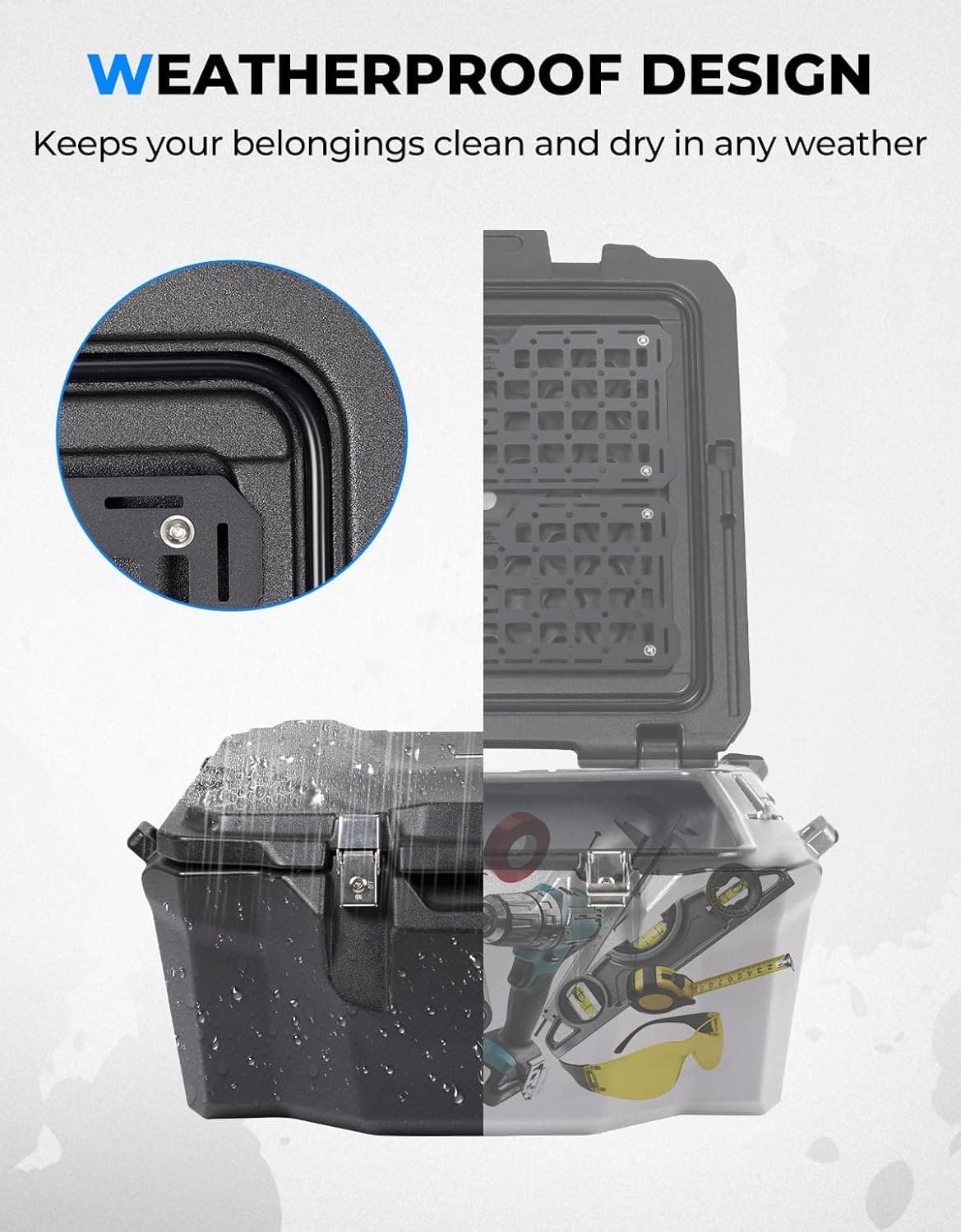 100L UTV Rear Cargo Box for Polaris RZR XP 1000 /4 (2019-2023) - Image 3