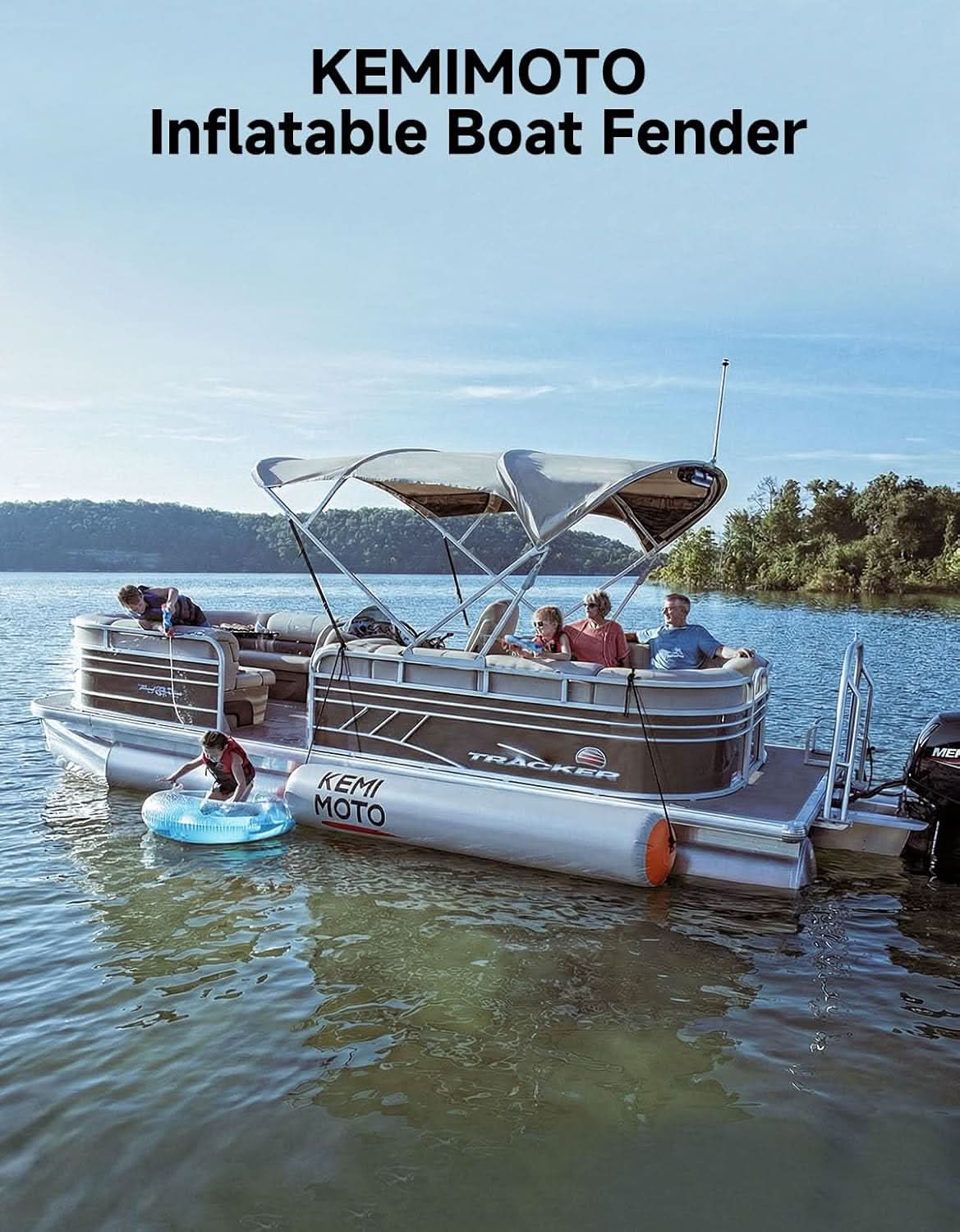 10FT Heavy Duty Boat Bumper for Docking Inflatable Fender for Pontoon, Fishing Boats, Yachts - Image 7