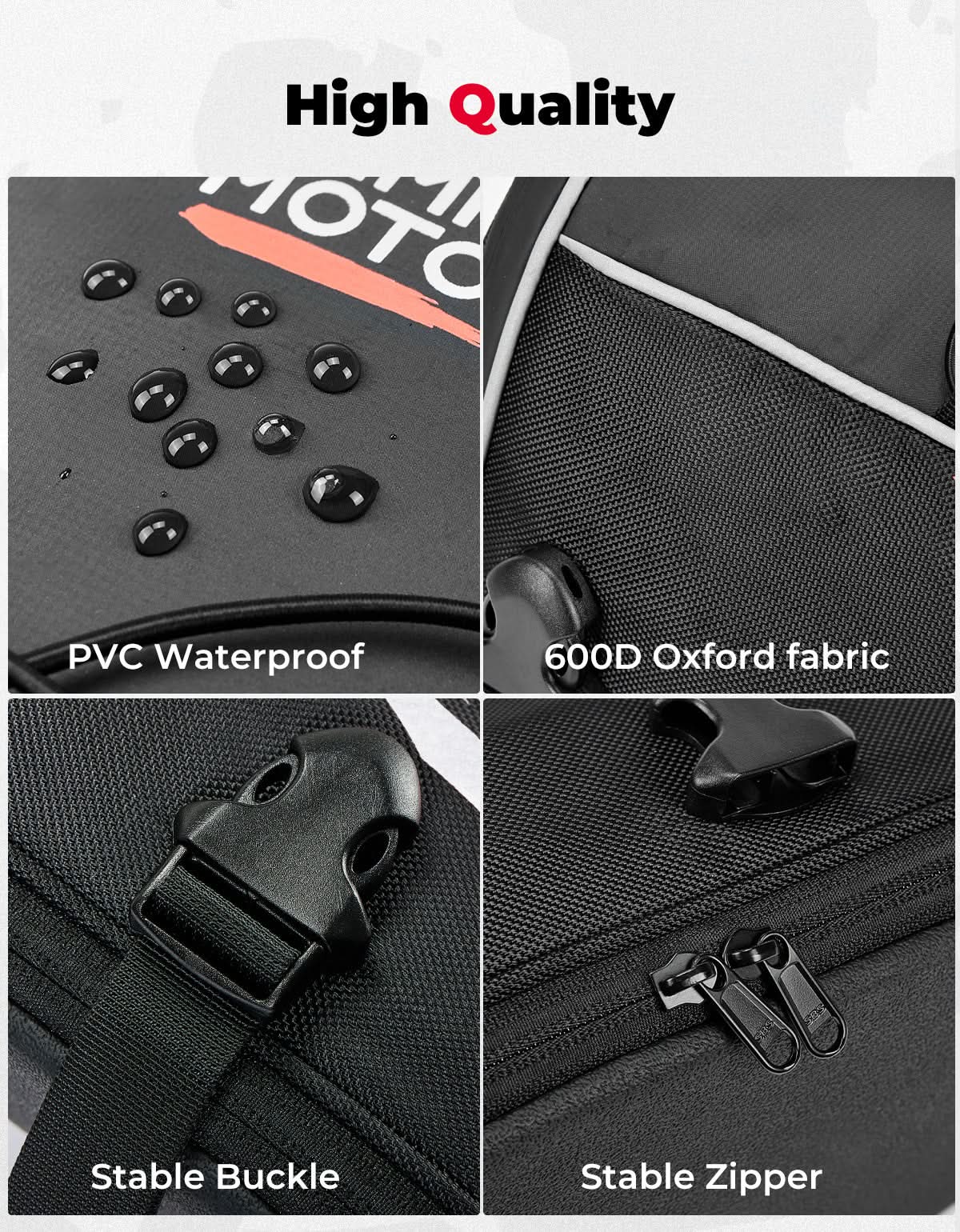 10L Motorcycle Tail Bag, Sports Motorbike Rear Rack Bag - Image 4