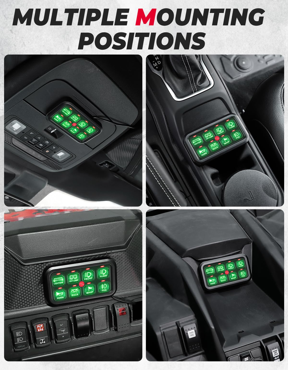 12-24V 8 Gang Switch Panel for Cars, UTVs, Trucks, Wrangler & RZR X3 - Image 7