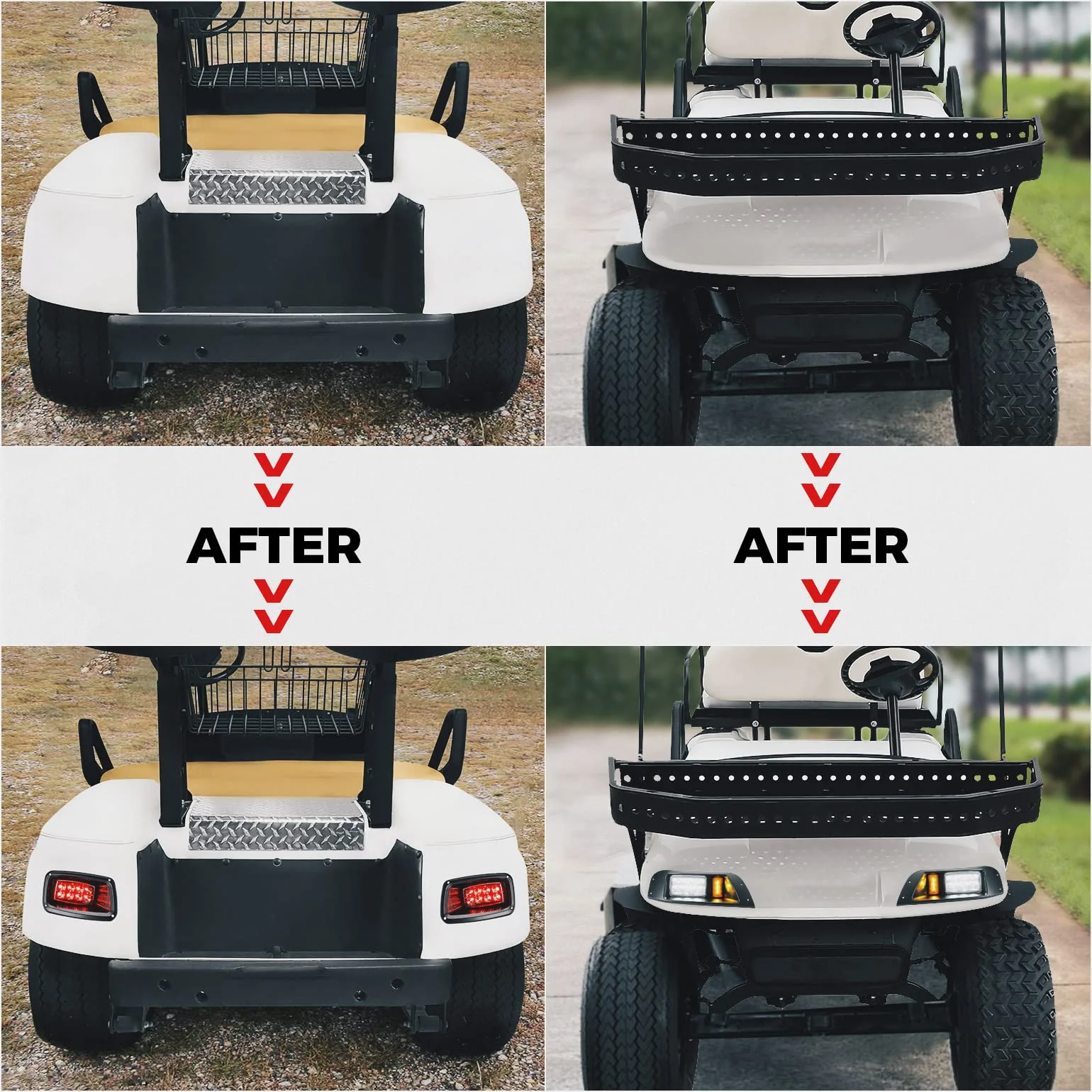 Golf Cart LED Full Light Kit with Turn Signal Switch for EZGO TXT 1996-2013 - Image 3