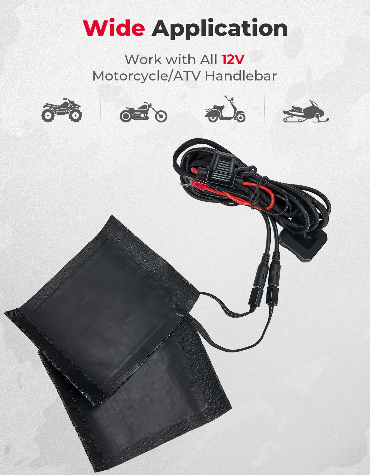 Heated Motorcycle Grip Pads, IP67 Waterproof - Image 4