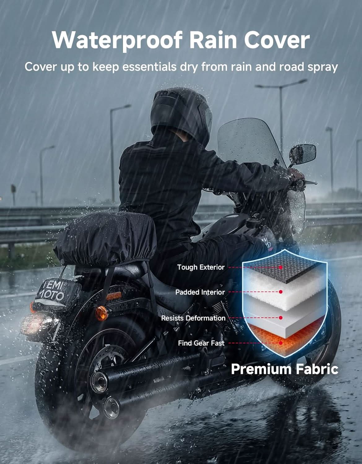 13L Waterproof Tail Bag For Motorcycle - Image 3
