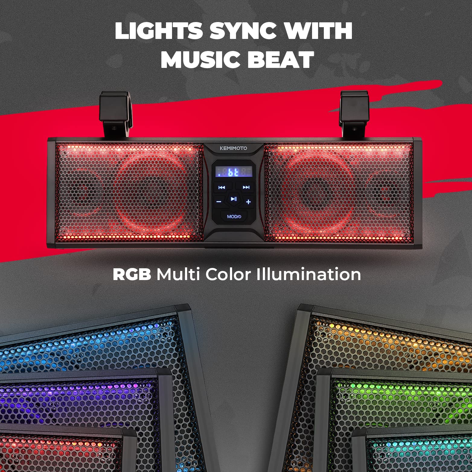 16 Inch RGB Sound Bar for Boats - Image 2