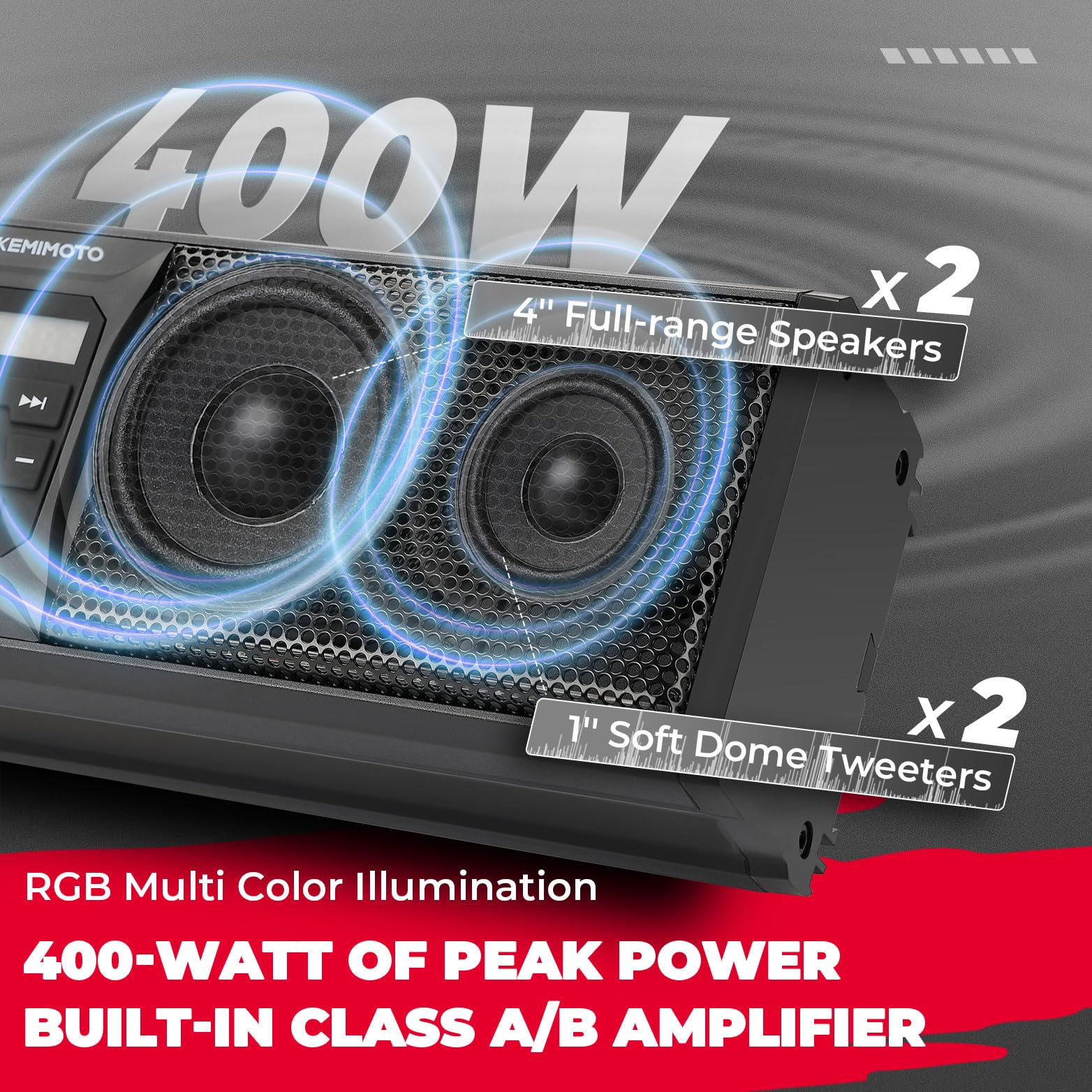 16 Inch RGB Sound Bar for Boats - Image 4