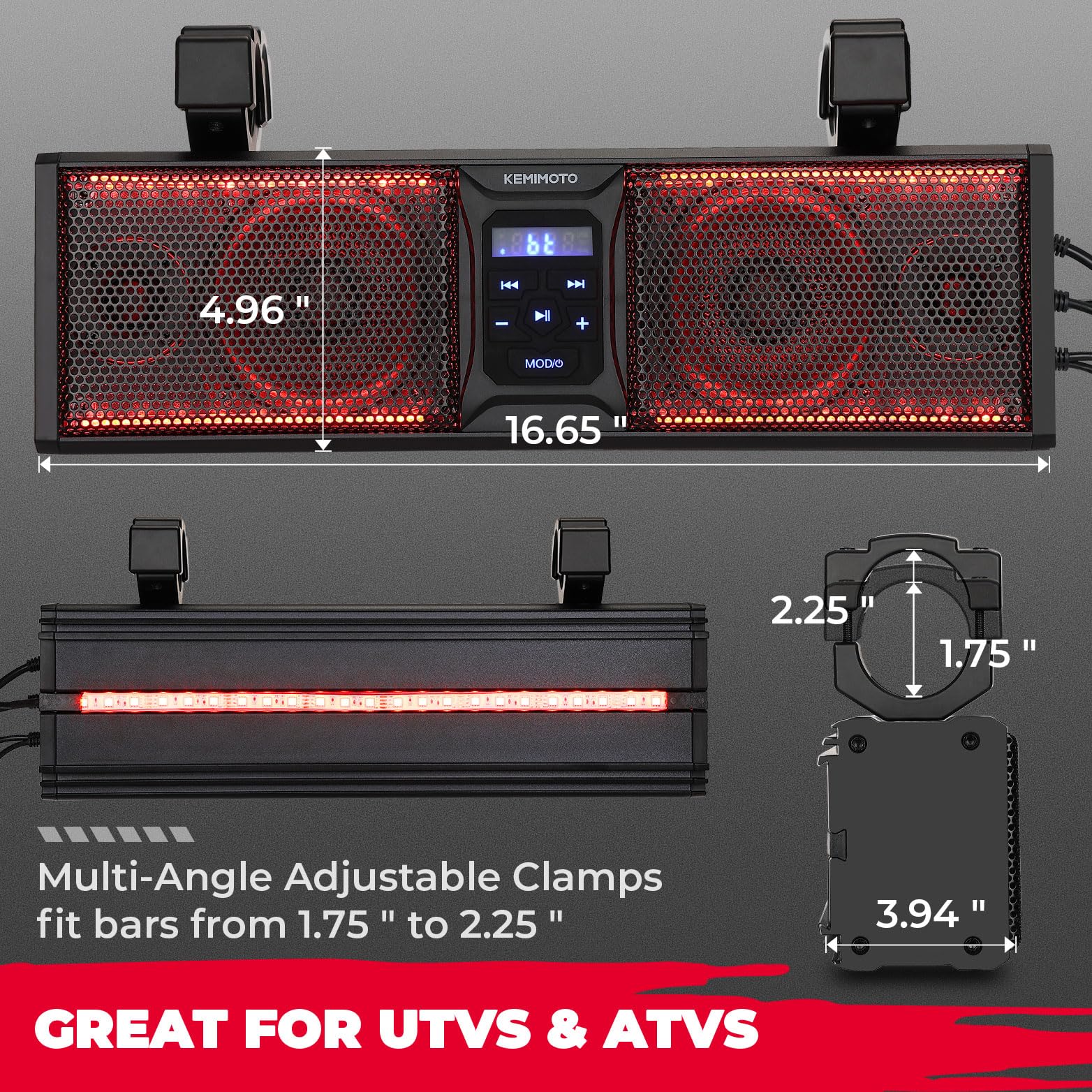 16 Inch RGB Sound Bar for Golf Carts - Image 6