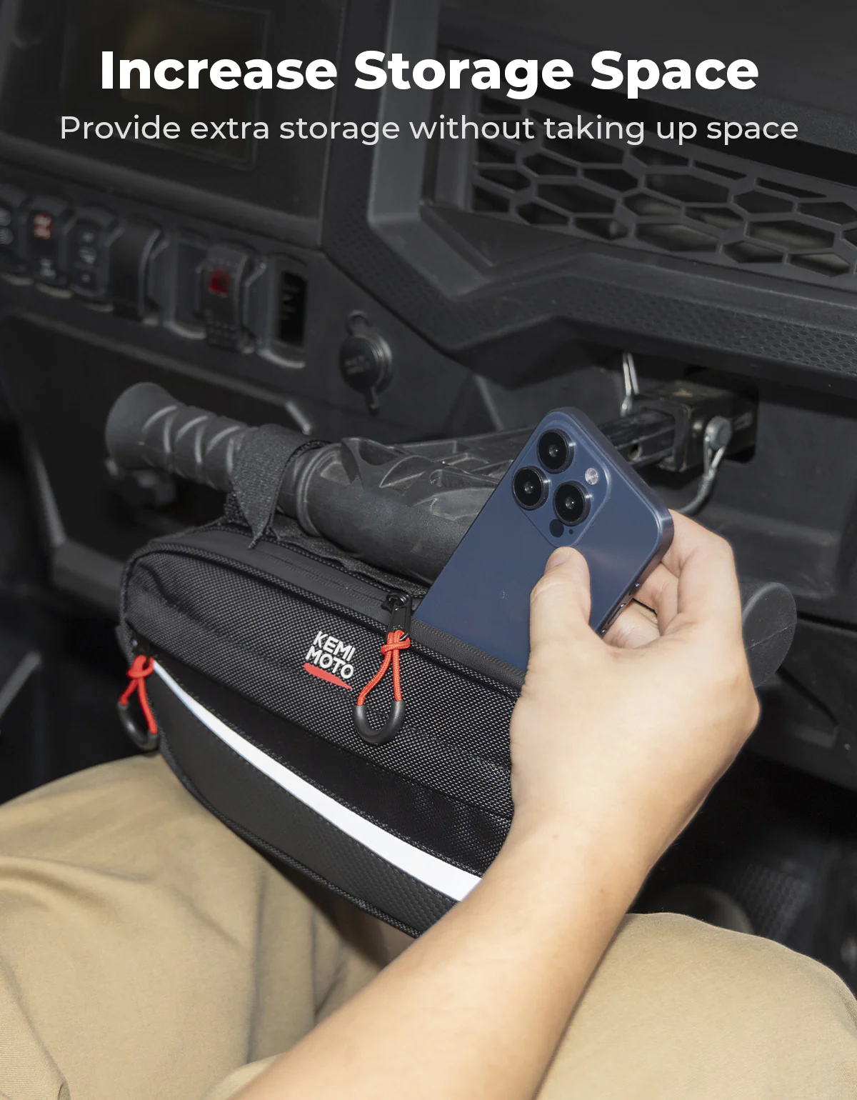 1680D Storage Bag 11" x 5" for UTV ATV Golf Cart - Image 5