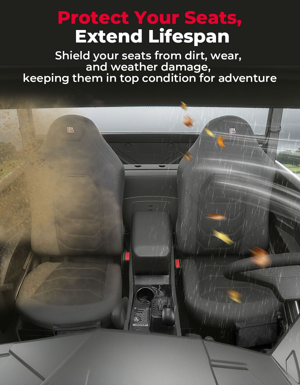 1680D UTV Seat Covers for Polaris General - Image 4