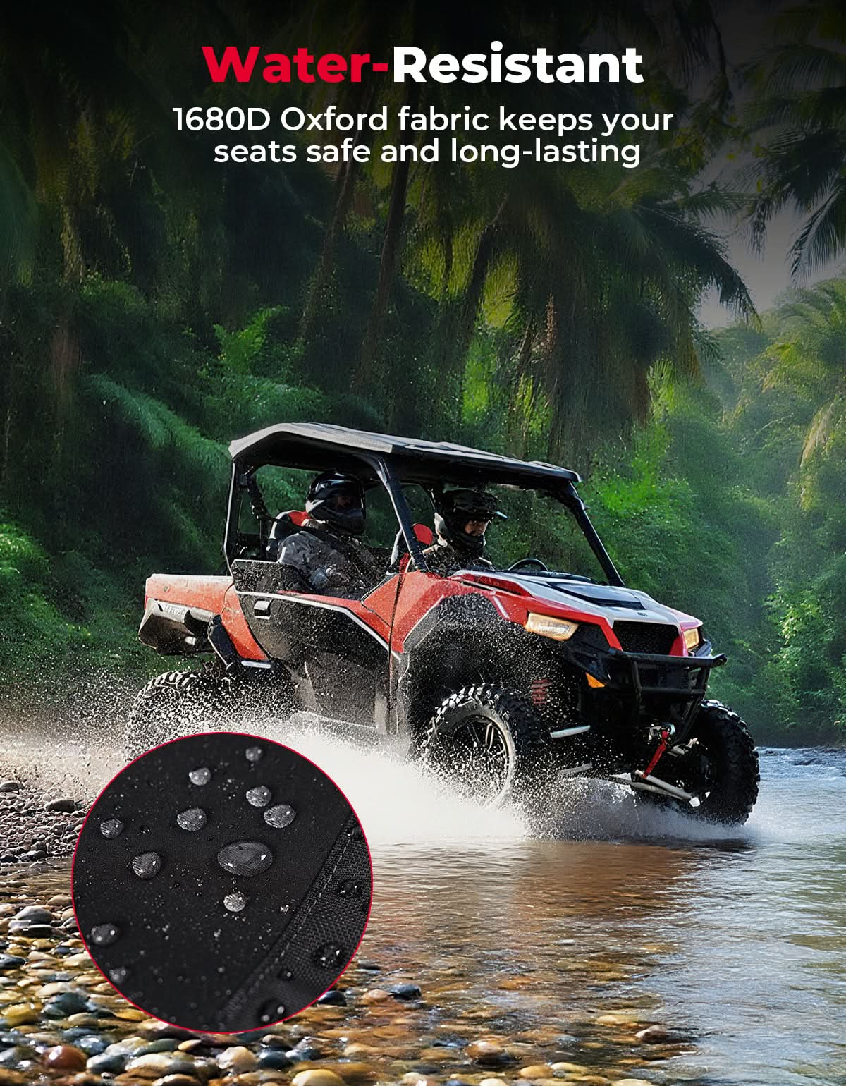 1680D UTV Seat Covers for Polaris General - Image 7