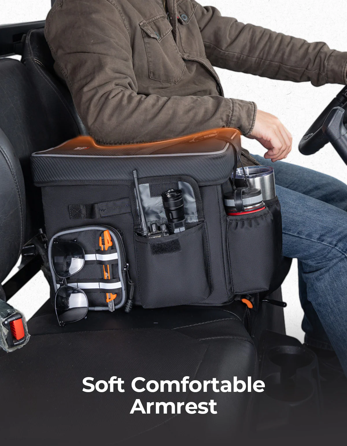 18L UTV Center Console Bench Seat Box for Can-Am Polaris CFMOTO - Image 7