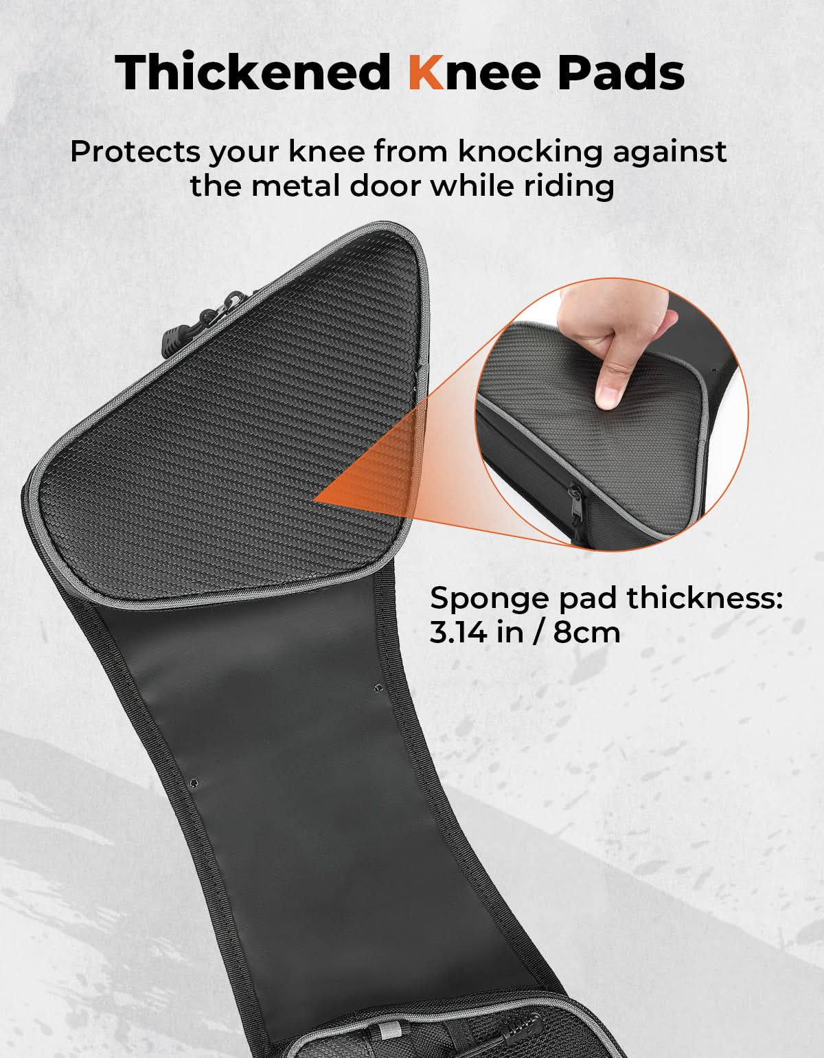 1Pair Door Bags with Knee Pads for Can Am Commander - Image 3