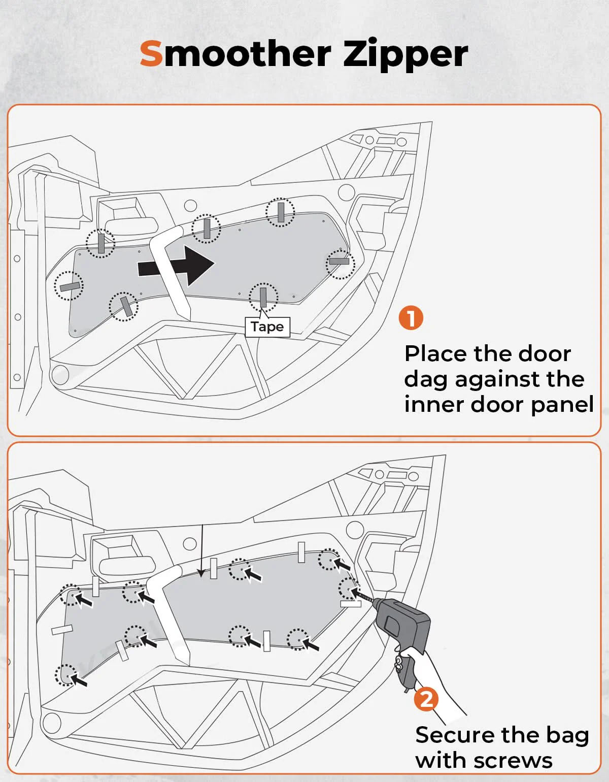 1Pair Door Bags with Knee Pads for Can Am Commander - Image 4