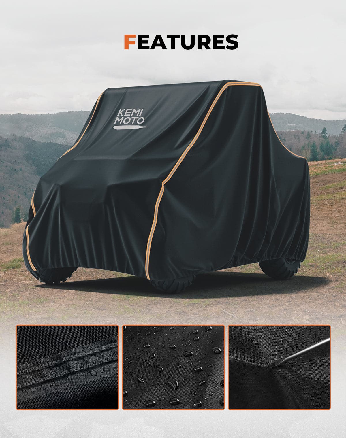 2-3 Seater UTV Cover for Ranger 570/500, ZForce 800 - Image 8