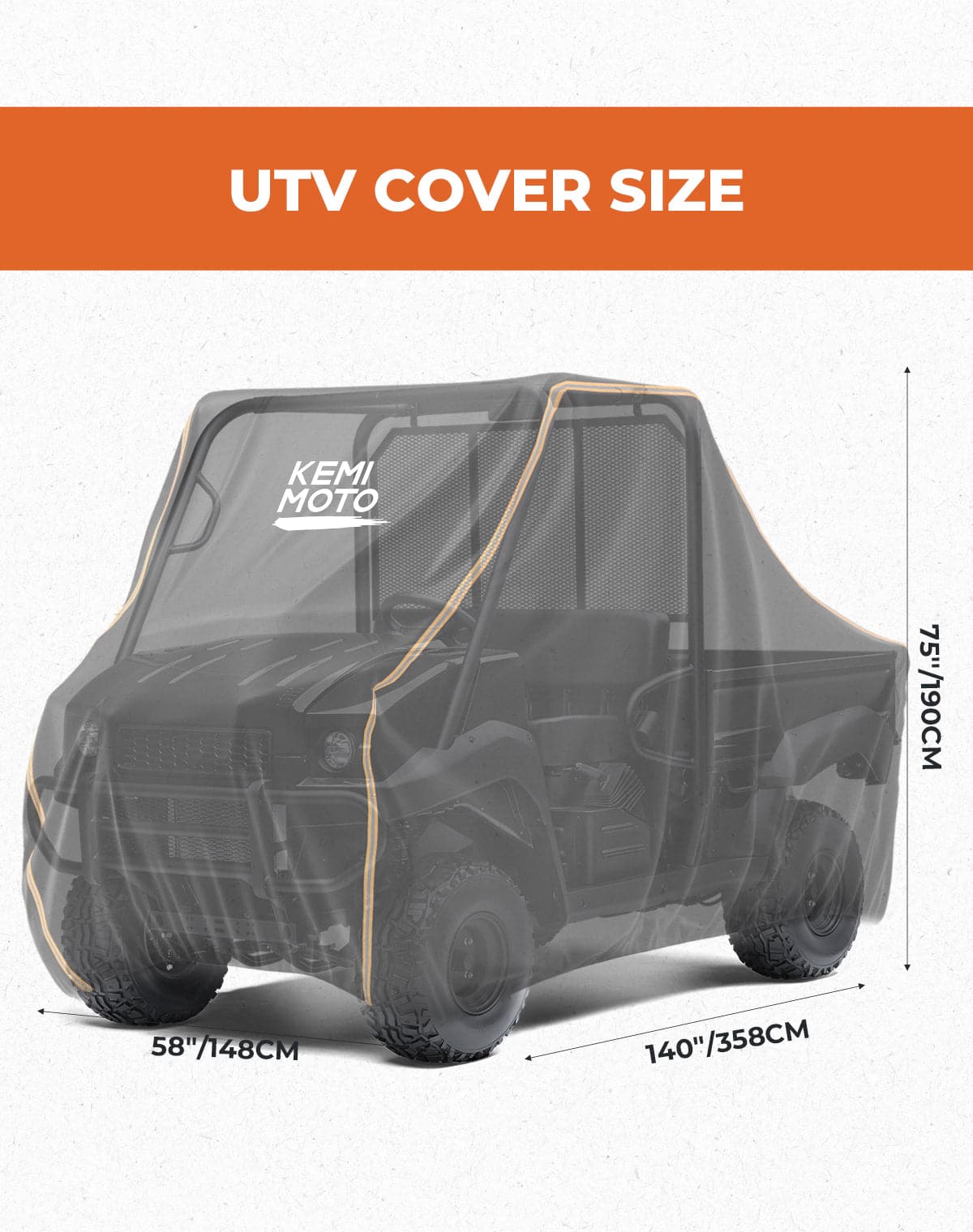 2-3 Seaters UTV Cover for Defender / Ranger XP 1000 / Pioneer / UFORCE - Image 2