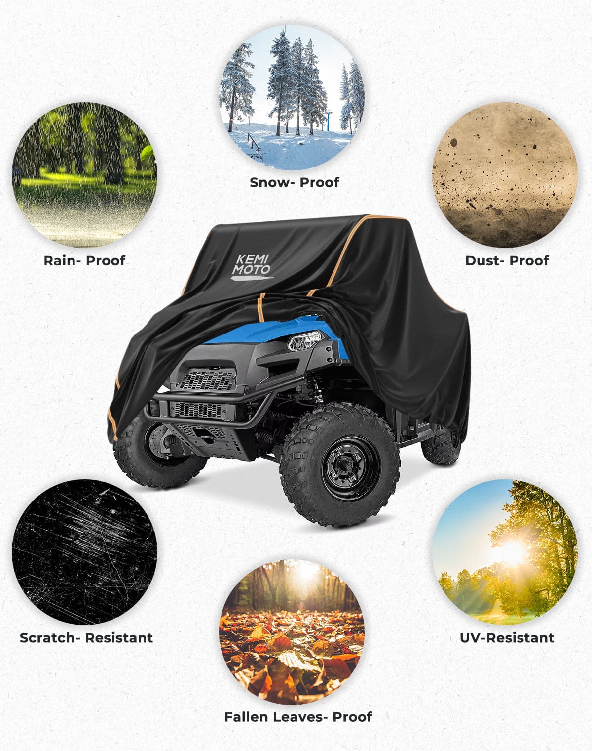 2-3 Seaters UTV Cover for Defender / Ranger XP 1000 / Pioneer / UFORCE - Image 4