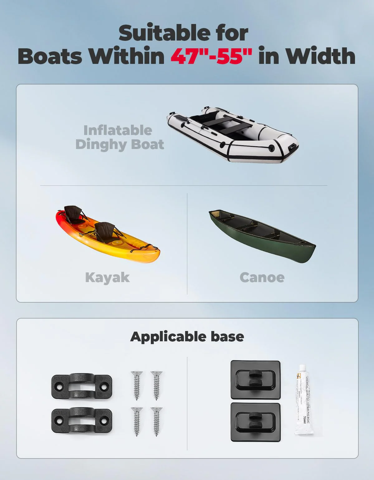 2 Bow Bimini Top Foldable 47''-55'' Width - Image 4
