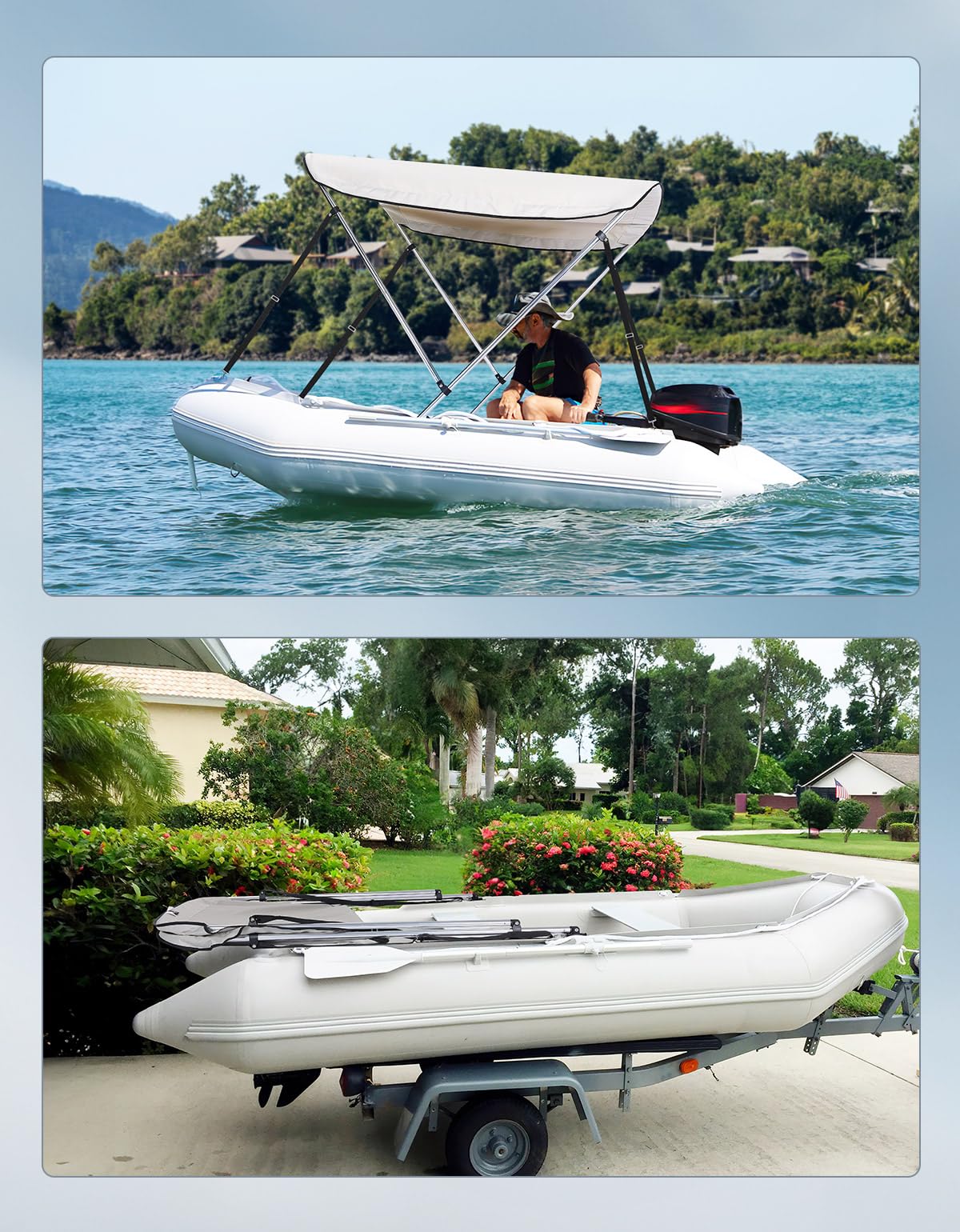 2 Bow Bimini Top Foldable 47''-55'' Width - Image 6