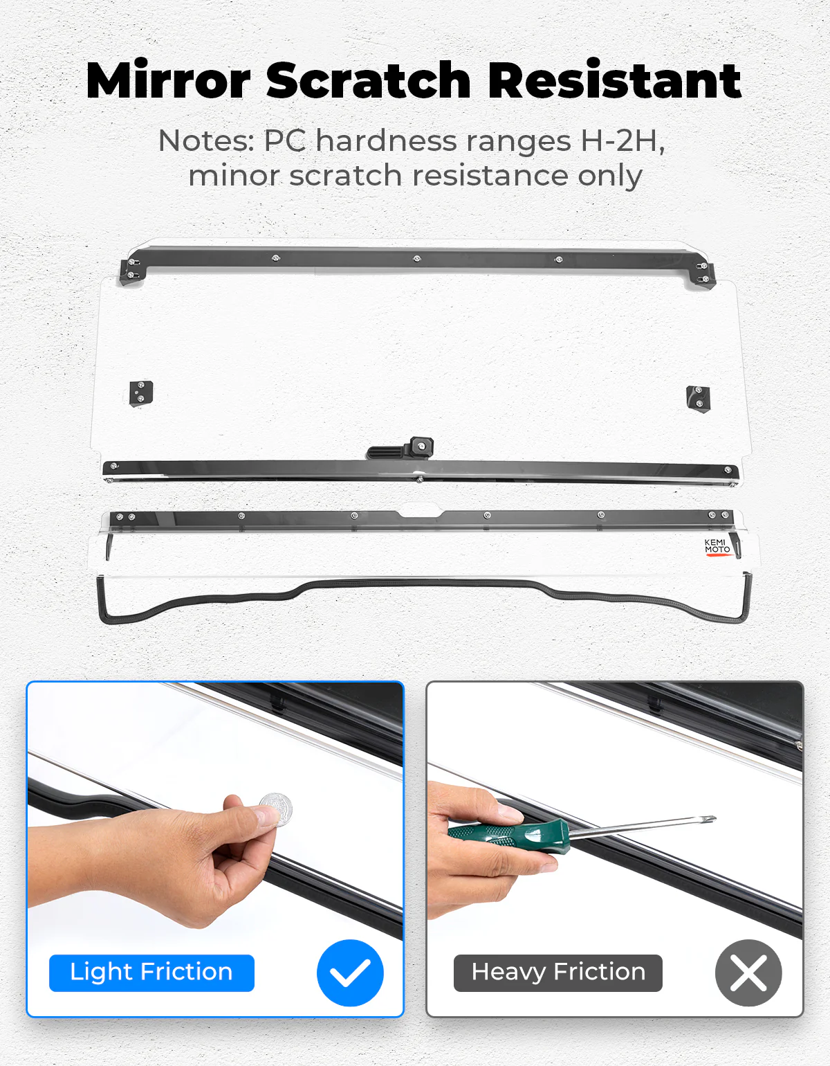 2-IN-1 Flip Windshield for Pioneer 1000 1000-5 1000-6 2016-2026 - Image 3