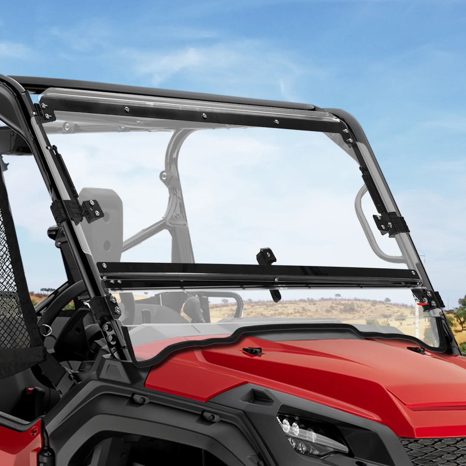 2-IN-1 Flip Windshield for Pioneer 1000 1000-5 1000-6 2016-2026 - Image 9