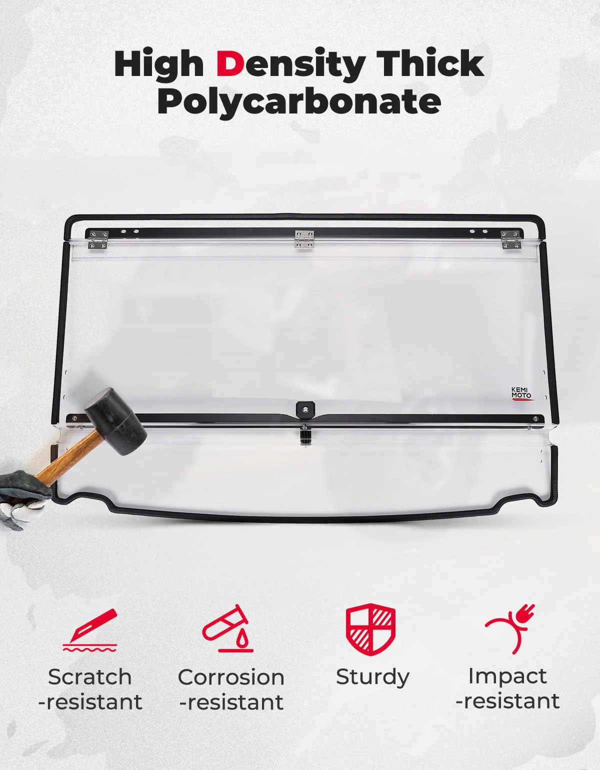 2-IN-1 Flip Windshield for Polaris Ranger XP 900/1000/ Crew 2014-2026 - Image 5