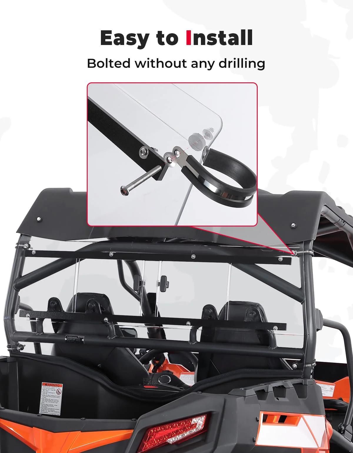 2-IN-1 Rear Windshield for CFMOTO ZForce 500 | 800 | 1000 - Image 5