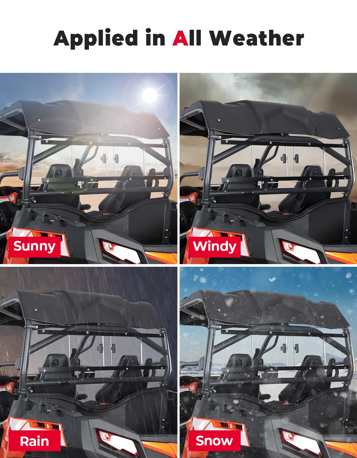 2-IN-1 Rear Windshield for CFMOTO ZForce 500 | 800 | 1000 - Image 6