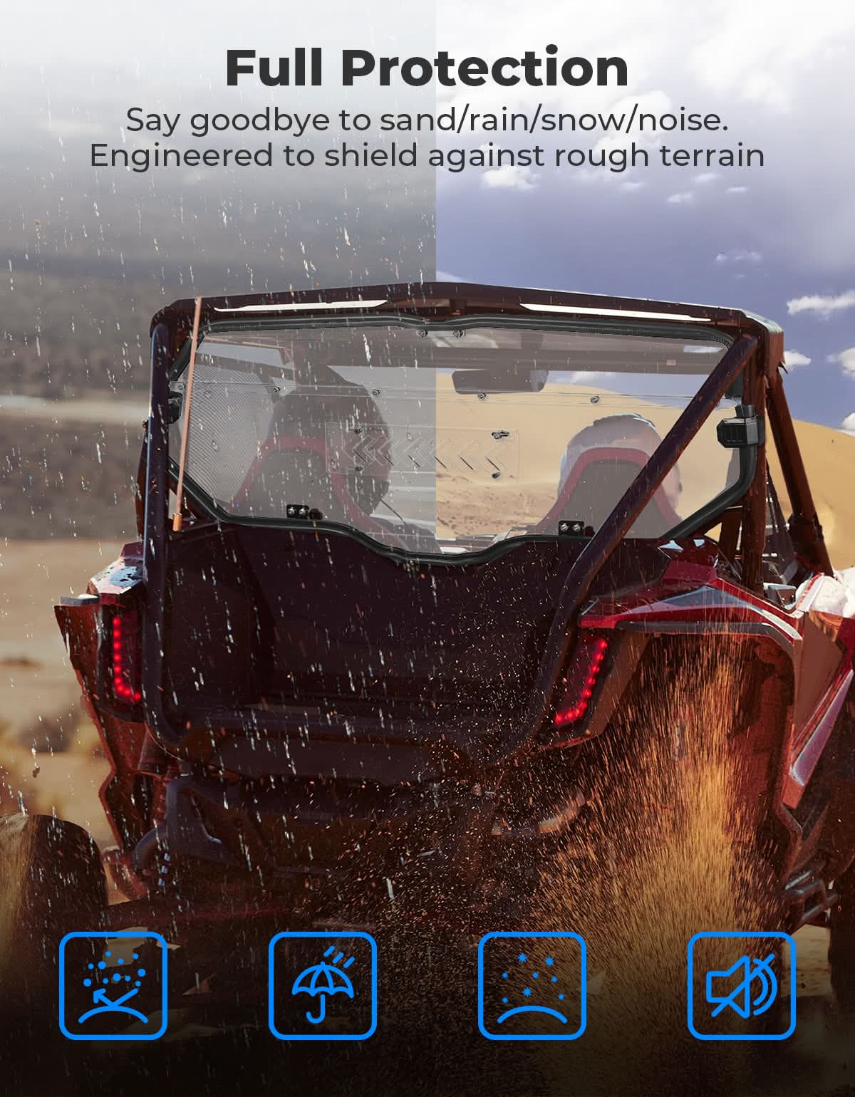 2-IN-1 Sliding Rear Window for Honda Talon 1000X/R - Image 6