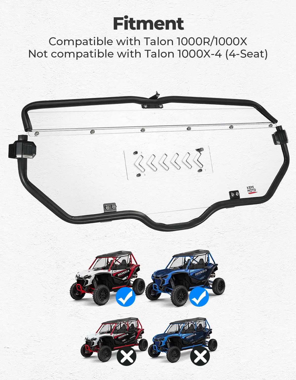 2-IN-1 Sliding Rear Window for Honda Talon 1000X/R - Image 9