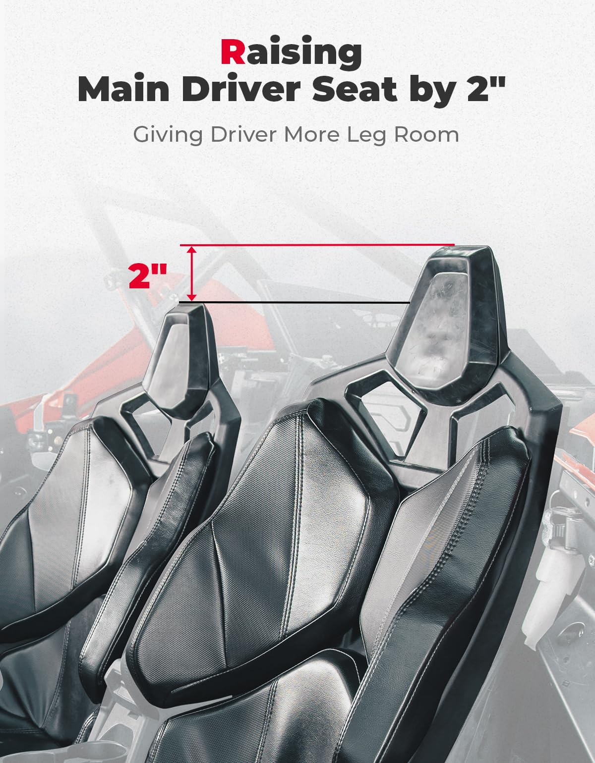 2" Main Driver Seat Risers for RZR PRO XP 2020-2023 (4PCS) - Image 3