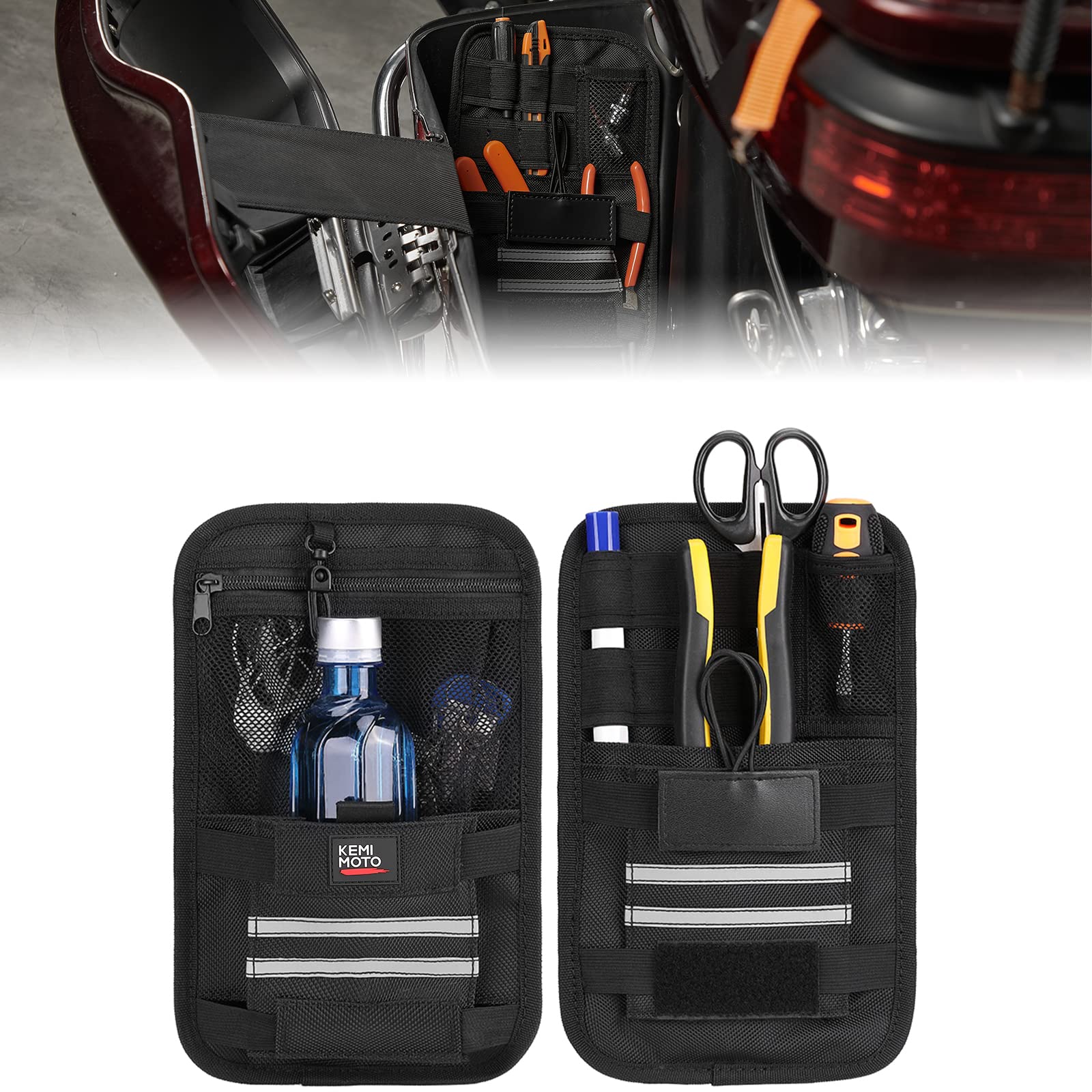 2 Pack Universal Saddlebag Organizers - Image 8