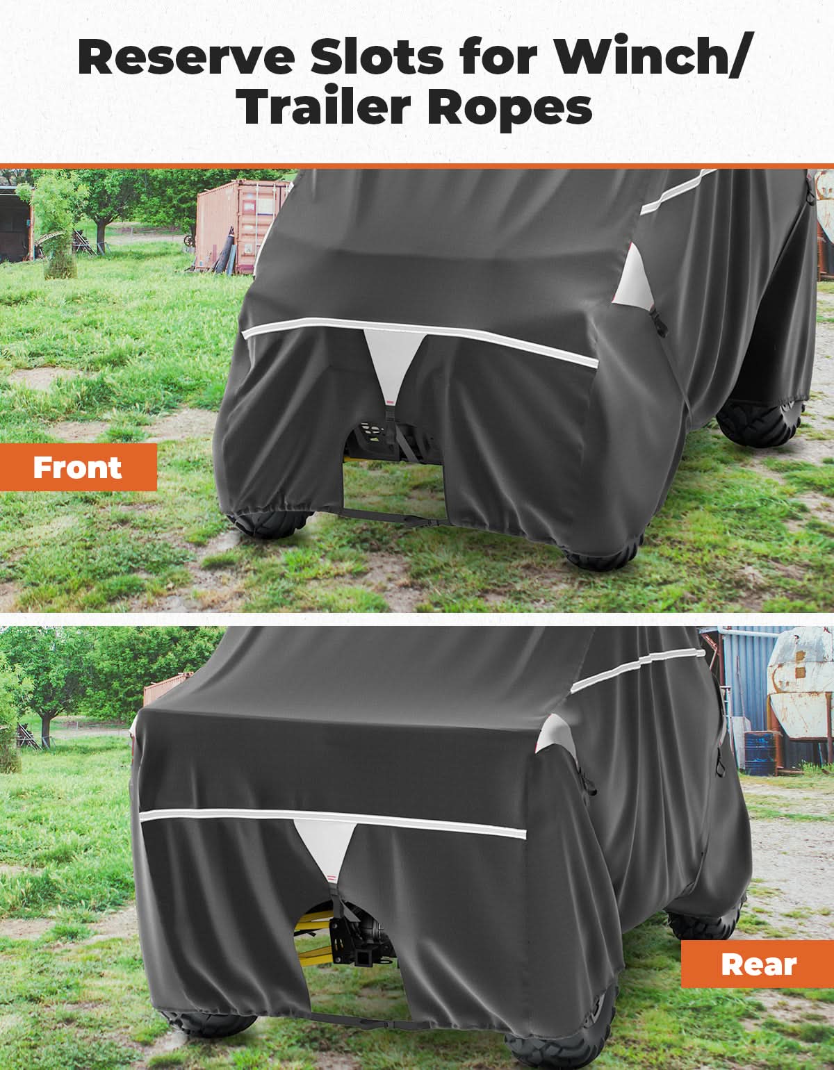 2-Seater UTV Trailering Cover for Ranger,Defender, Uforce, Mule - Image 2