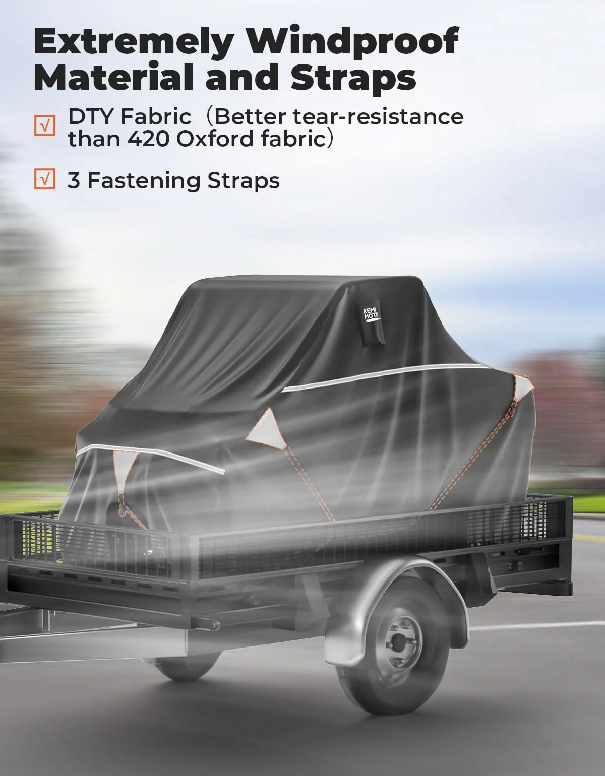 2-Seater UTV Trailering Cover for Ranger,Defender, Uforce, Mule - Image 3