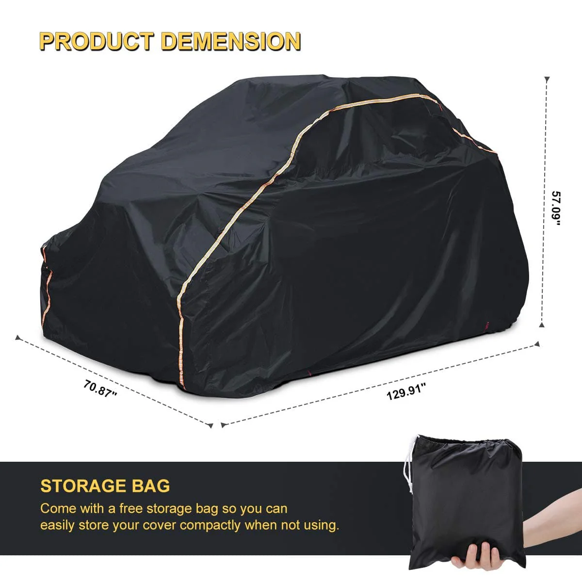UTV Cover Heavy Waterproof for Polaris RZR PRO XP/Can-Am Maverick X3 - Image 6