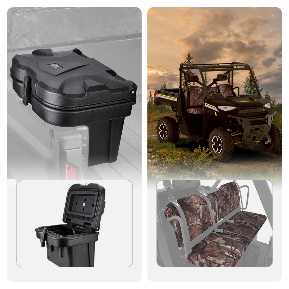 20L Cargo Storage Box & Camouflage Seat Cover for Ranger 1000/ XP 1000 - Image 4