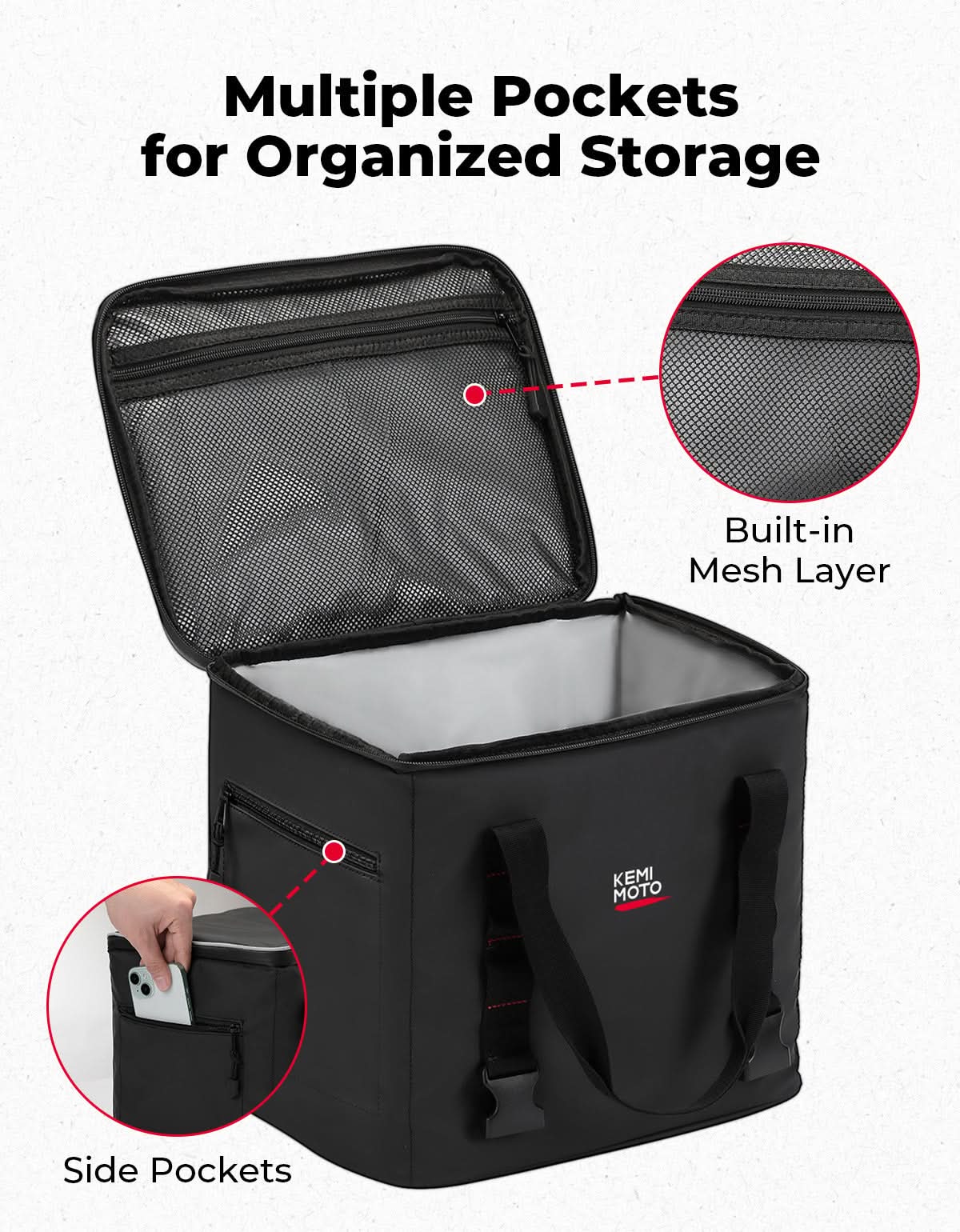 20L Insulated Tail Bag for Motorcycle - Image 5