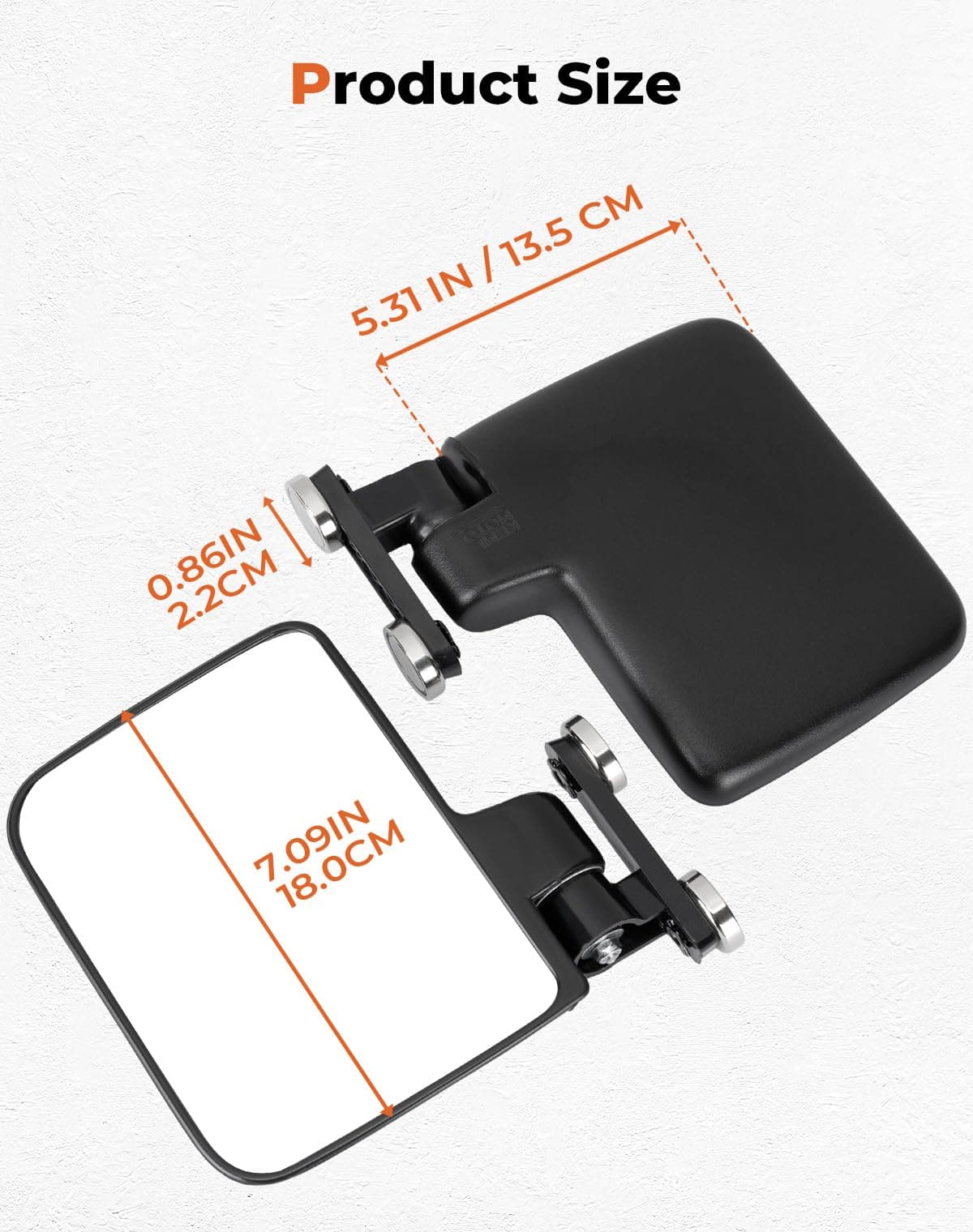 Magnetic Side Mirrors for UTV Golf Cart Tractor Forklifts - Image 5