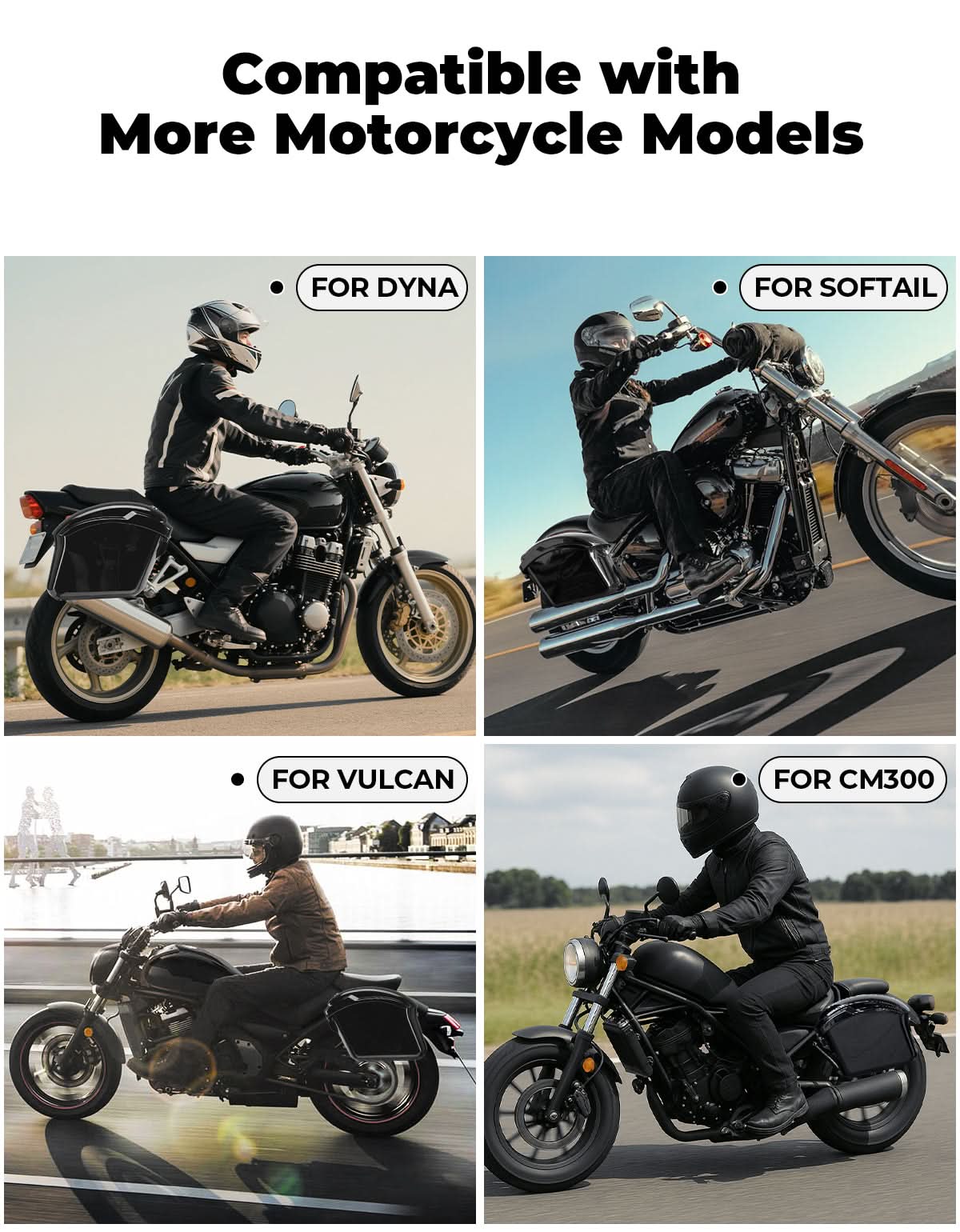 22L Hard Saddlebags with Lock, Waterproof for Cruiser & Dyna - Image 6