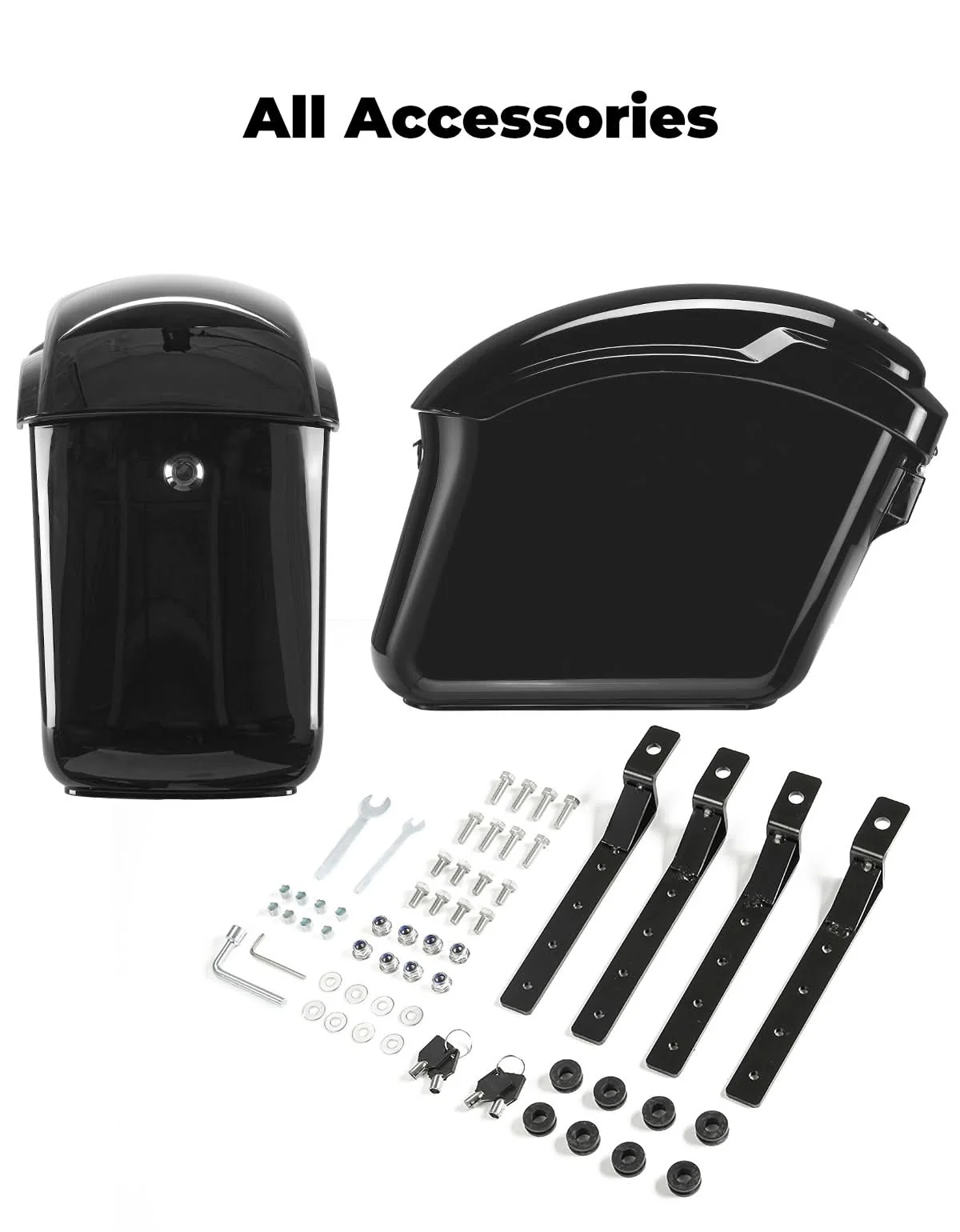 22L Hard Saddlebags with Lock, Waterproof for Cruiser & Dyna - Image 8