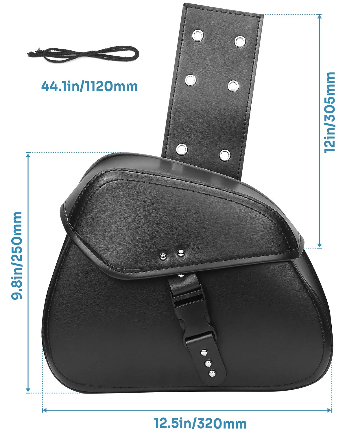 24L PU Leather Motorcycle Saddlebags - Image 2