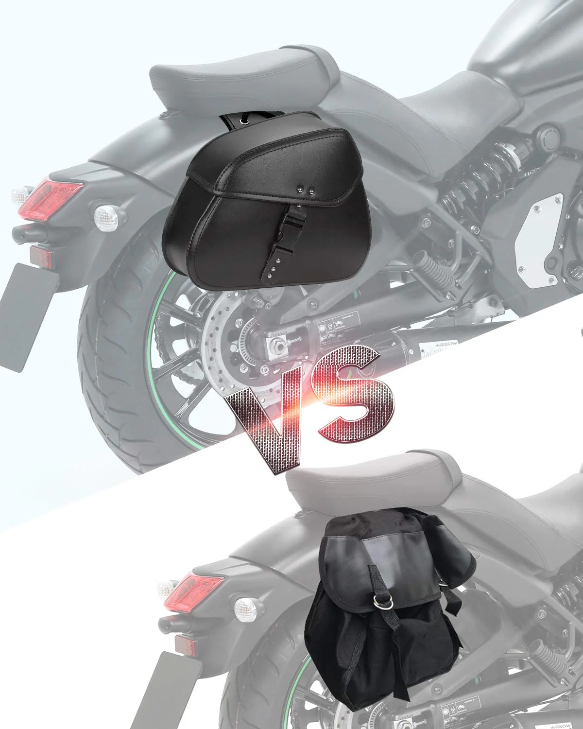 24L PU Leather Motorcycle Saddlebags - Image 4